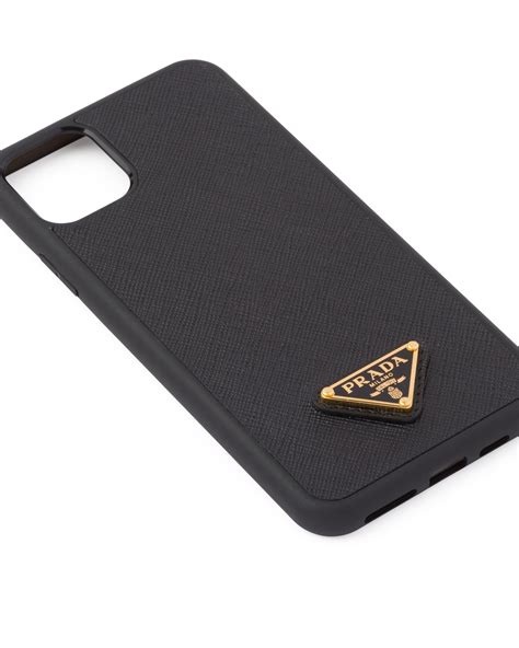 Black Saffiano Leather iPhone 11 Pro Max Cover 